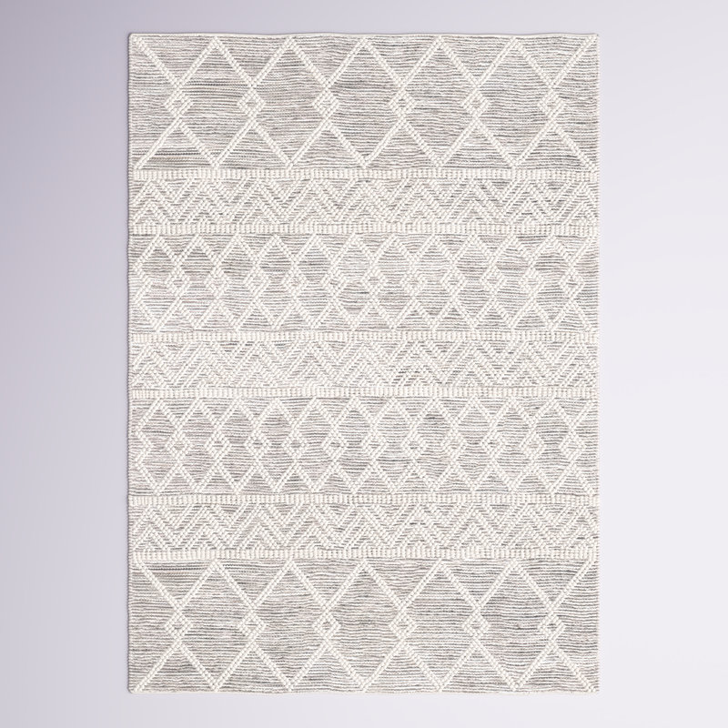 Foundstone™ Gil Moroccan Handmade Flatweave Wool Charcoal/Cream Area